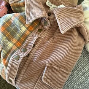 Peach Love California Corduroy Jacket - Tan